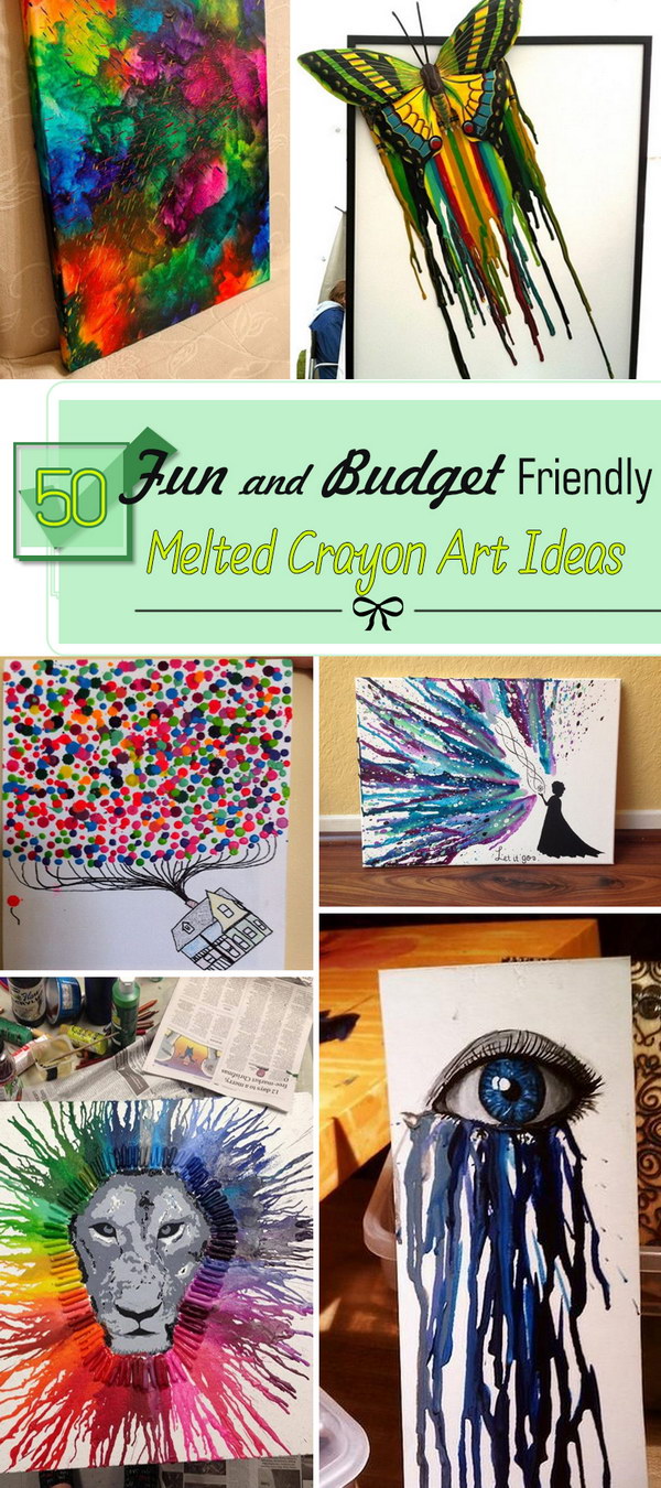 Fun and Budget Friendly Melted Crayon Art Ideas