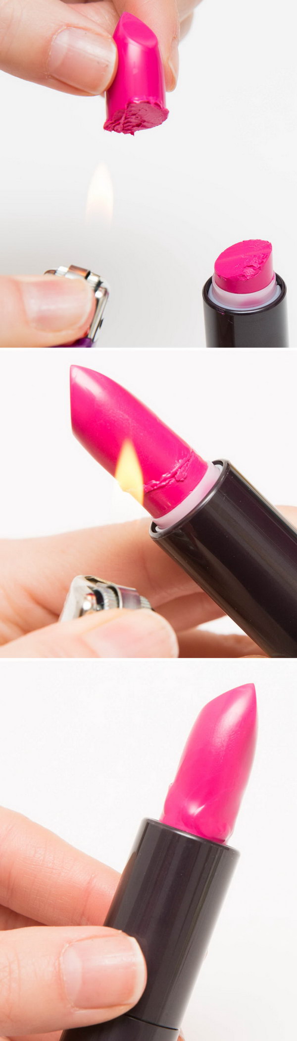 Lipstick Hack Using A Lighter. 