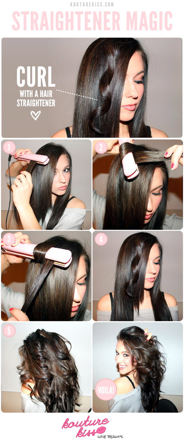 Curling Hair Hacks Using A Flat Iron. 