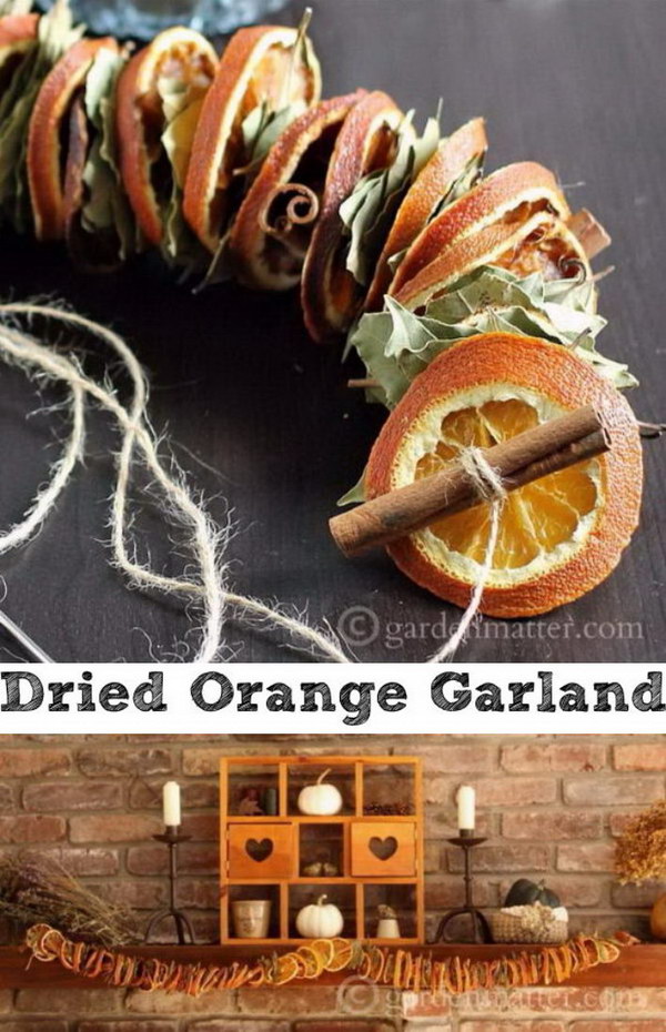 DIY Dried Orange Garland. 