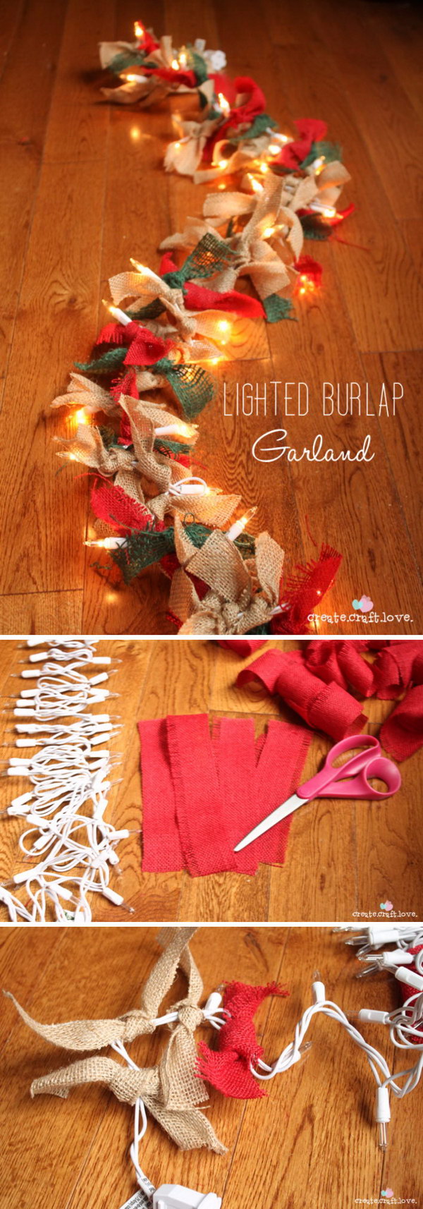 Lighted Burlap Garland. 