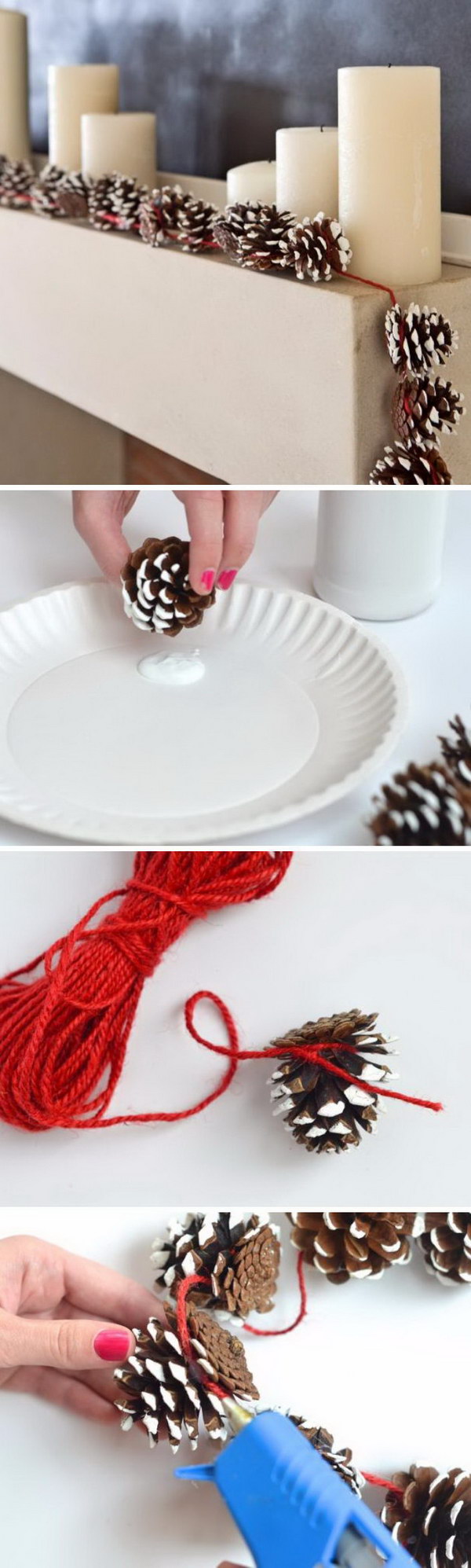 Pine Cone Christmas Garlands. 