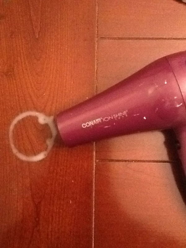 get rid of water rings On Furniture With A Blow Dryer 