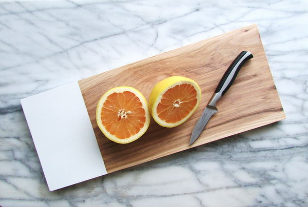 Handmade Hickory Chop Board. Be sure to choose a plastic paint that will be food safe and easy to wipe down after you've had food on it. Get the tutorial  