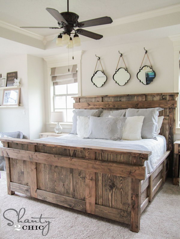 DIY Stately King Size Bed Frame. Get the tutorial 