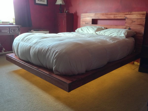 Floating Bed with the Lights Underneath. See the directions 