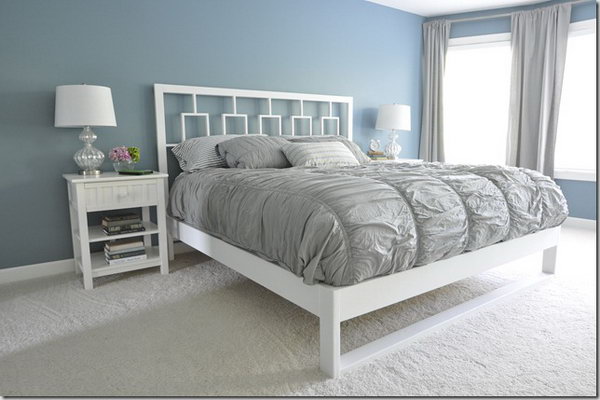 Simple White Bed Frame. See the instructions 