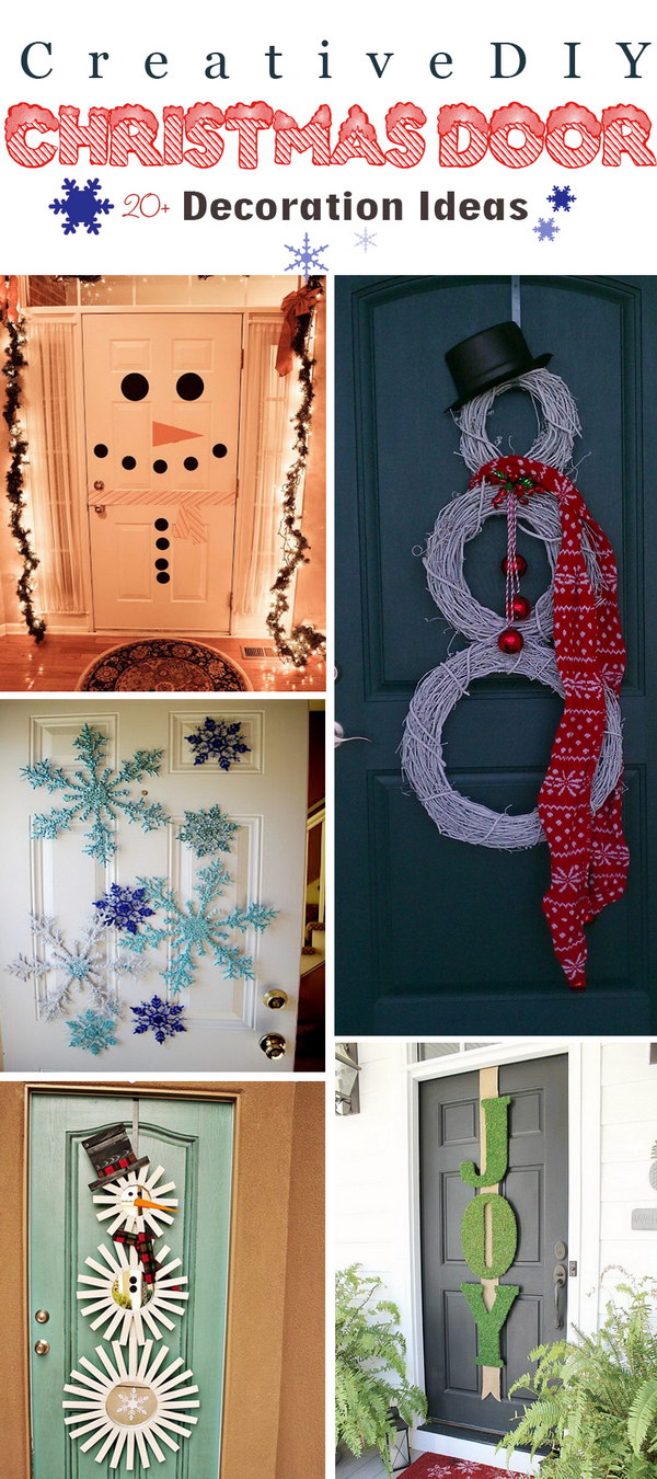 20+ Creative DIY Christmas Door Decoration Ideas