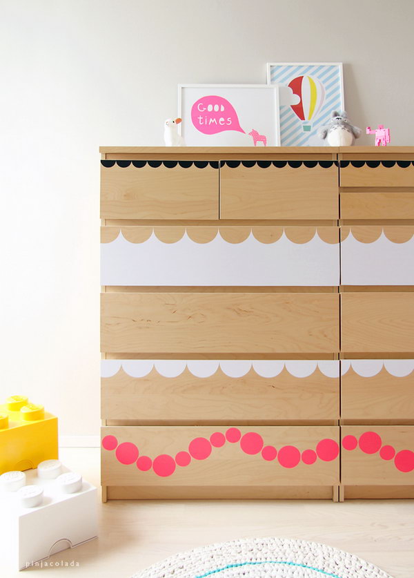 Circle Patterned Dresser. Get the tutorial 