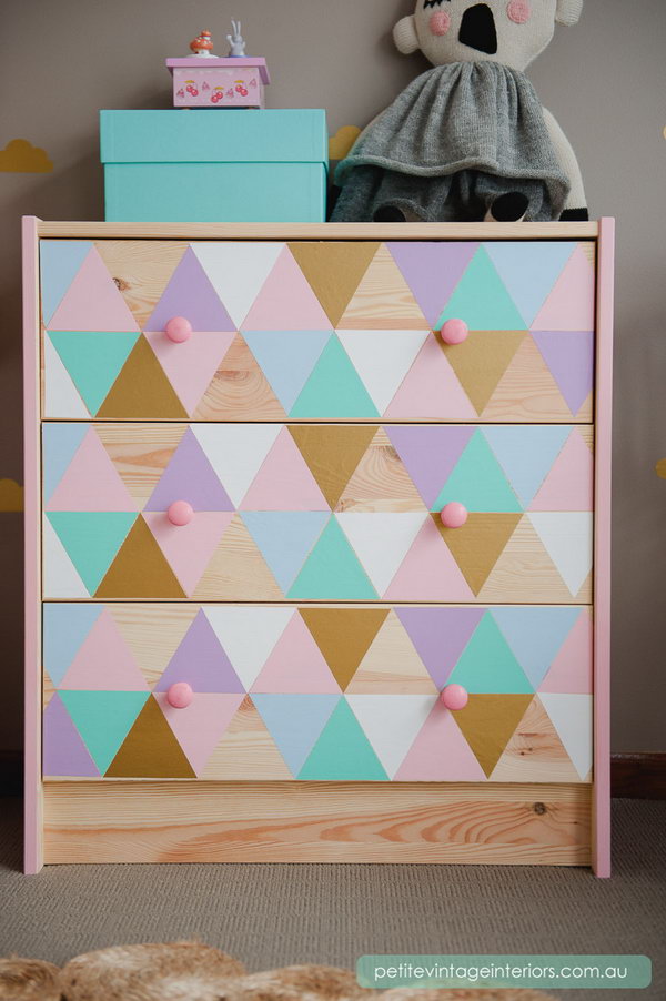 Rainbow Painted Dresser. See more details 