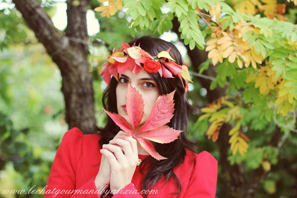 DIY Fall Crown with Leaves and Flowers for Kids and Beauty. 