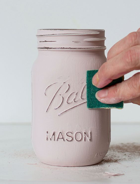 Shabby Chic Mason Jars. 