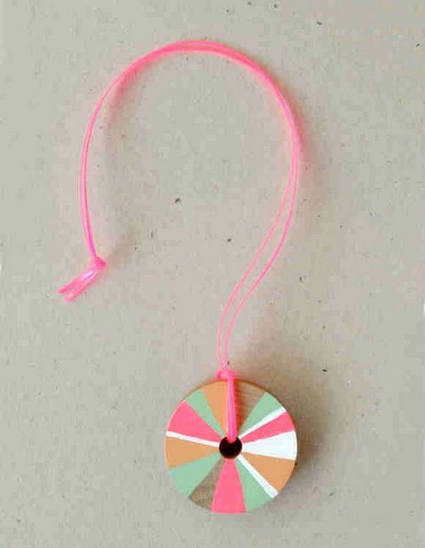 DIY Pinwheel Necklace for Girl 
