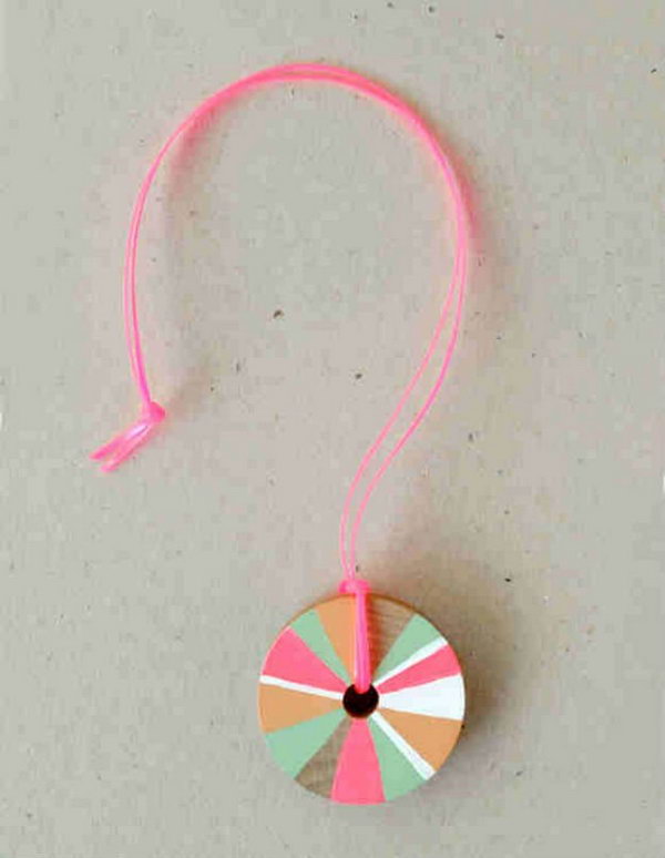 DIY Pinwheel Necklace for Girl