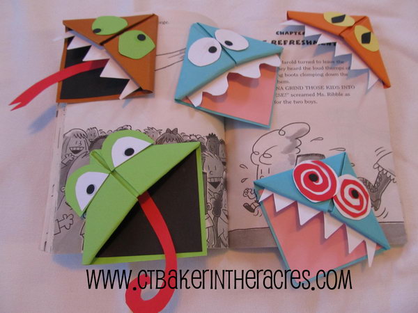 Monster Page Corner Bookmarks