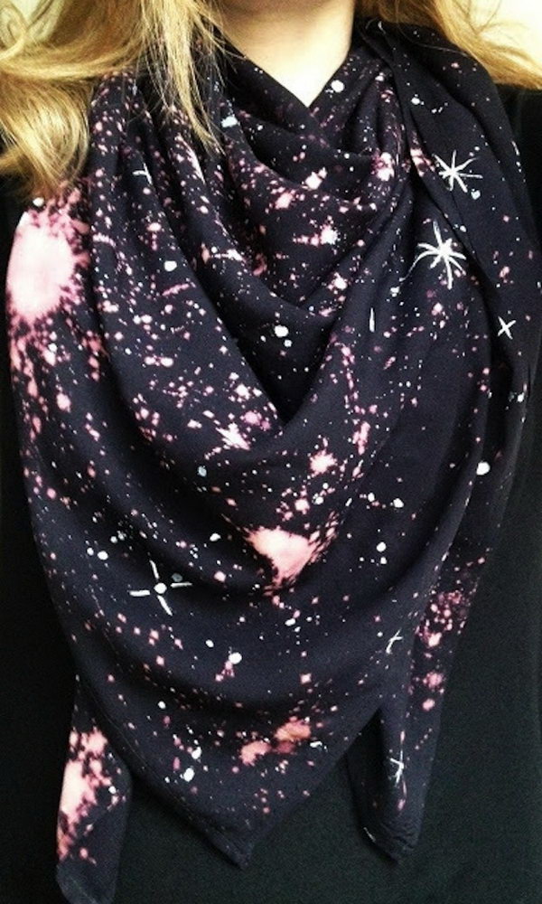 Stamped Galaxy Scarf. Tutorial 