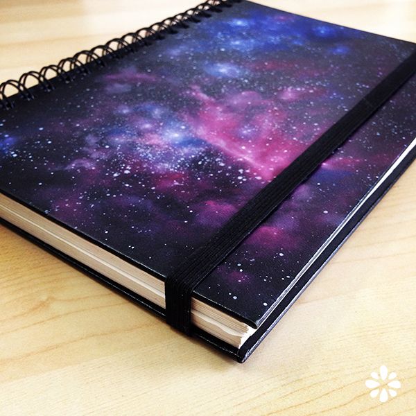 DIY Galaxy Print Book. See the video tutorial 