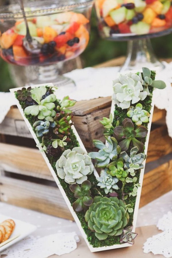 Succulent Monogram Planter. 