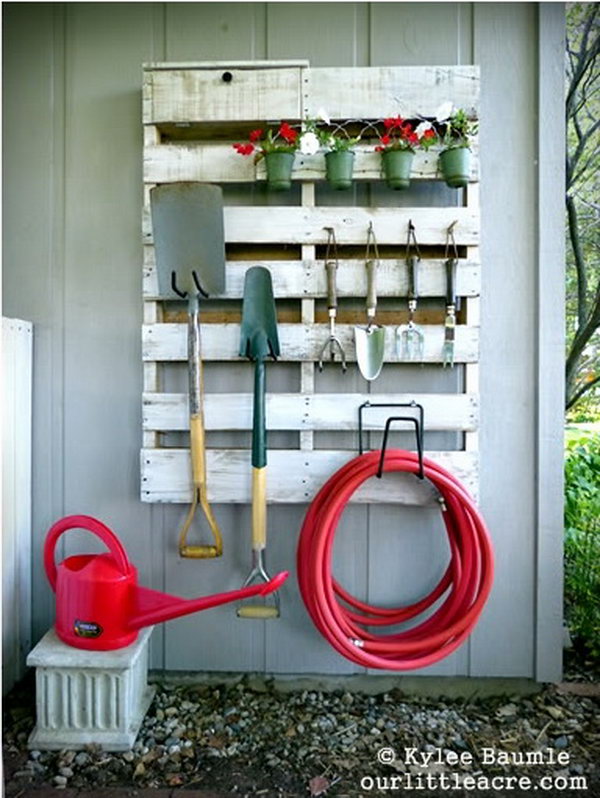 Upcycle the Old Pallet into the Storage Space of the Backyard. See the instruction 