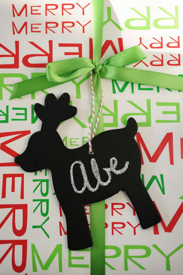 Reusable Chalkboard Gift Tags. 