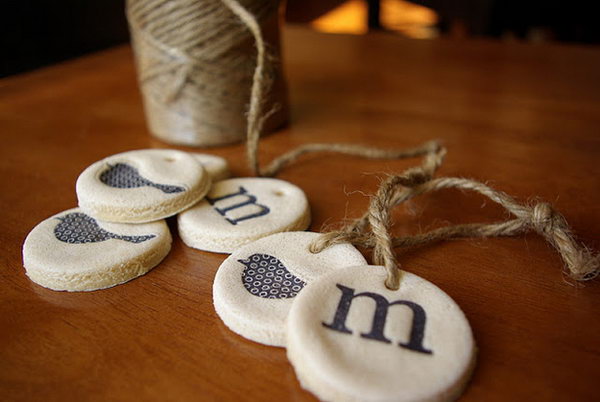 Salt Dough Gift Tags. 