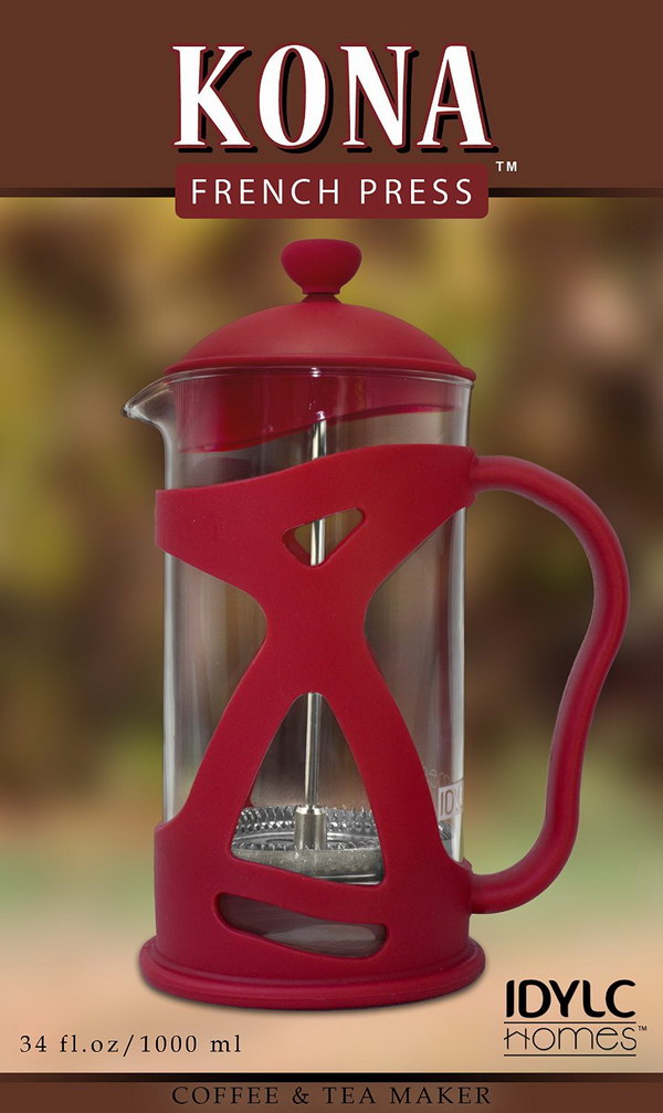 KONA French Press. This makes for great gift ideas for for men or women, if they love to brew coffee espresso or tea. 