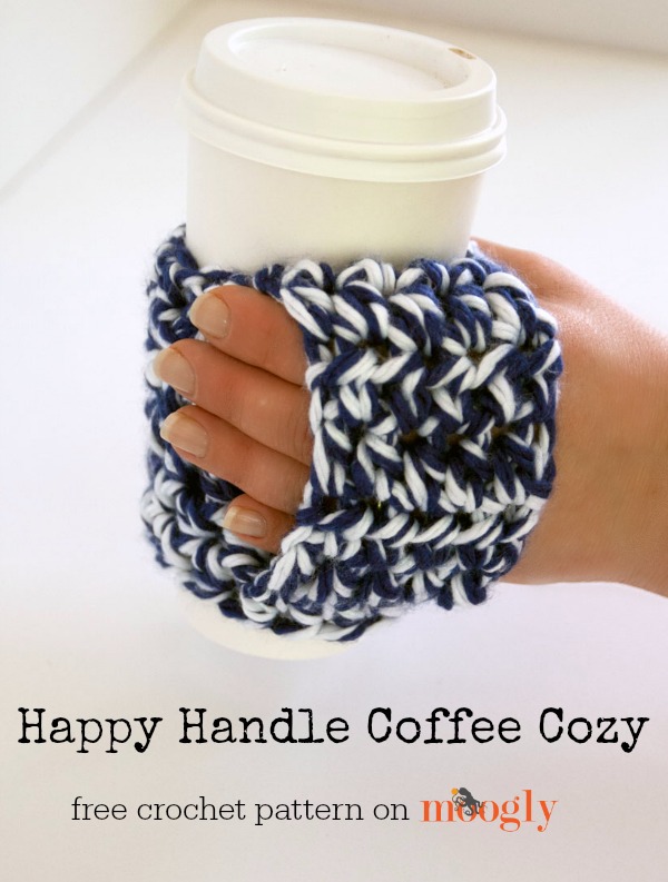 Happy Handle Coffee Cozy. The is great to gift to anyone who loves coffee. It's also just the right size for slipping in a gift card. 