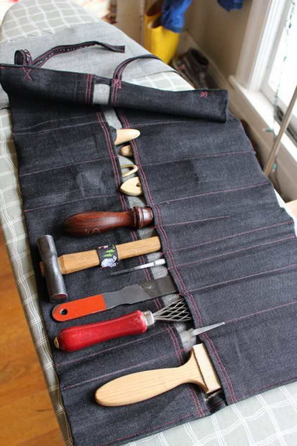 Tool Roll. This would make a great gift for a man which help him to organize the tools and carry them anywhere. 