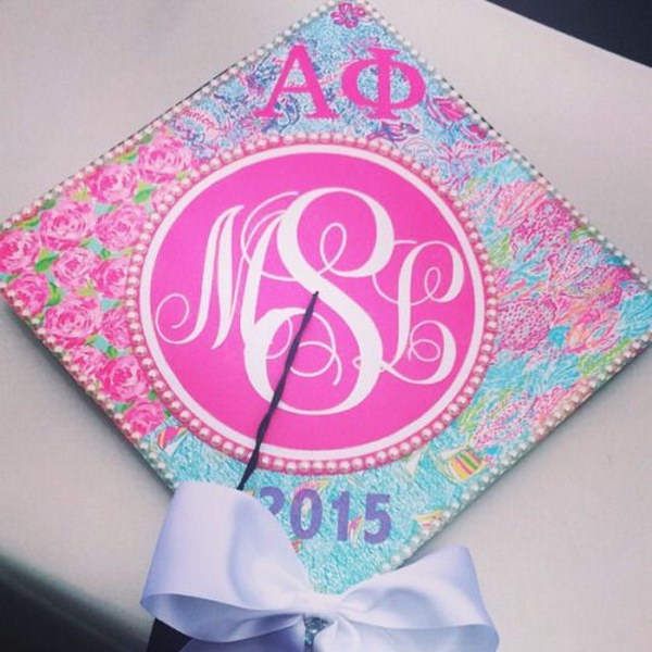 Lilly Pulitzer Inspired Phi Mu Graduation Gap 