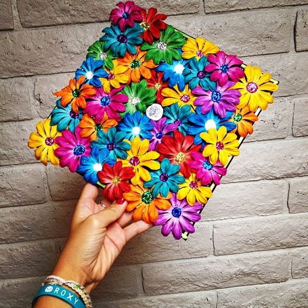 Stunning Floral Decorated Graduation Cap 