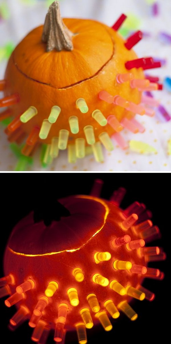 DIY Light Brights Illuminate Jack-o-lantern with a Night Light Inside 