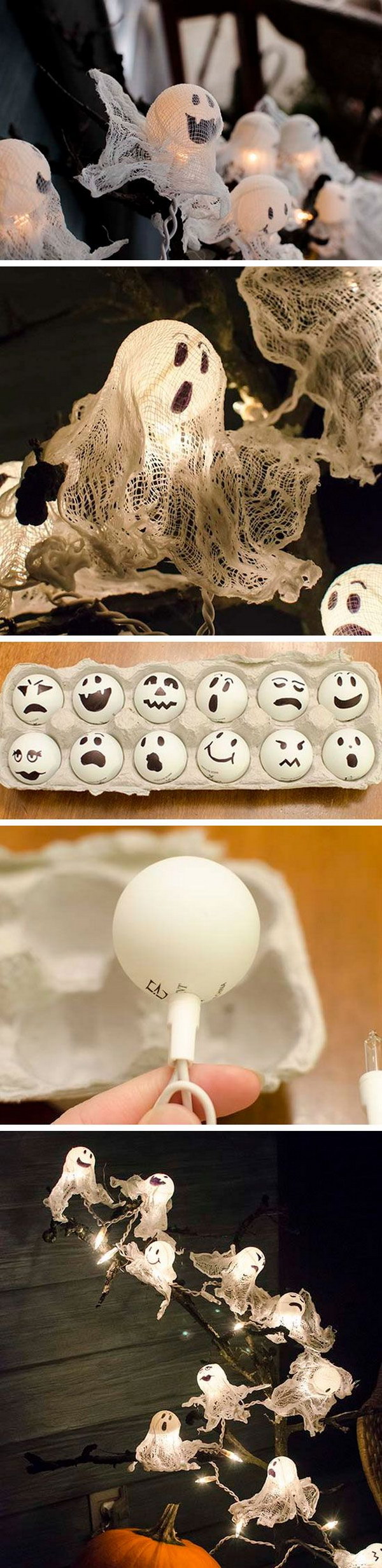 These DIY cute ping pong ball ghost lights are super simple and can be ready just in time for Halloween!