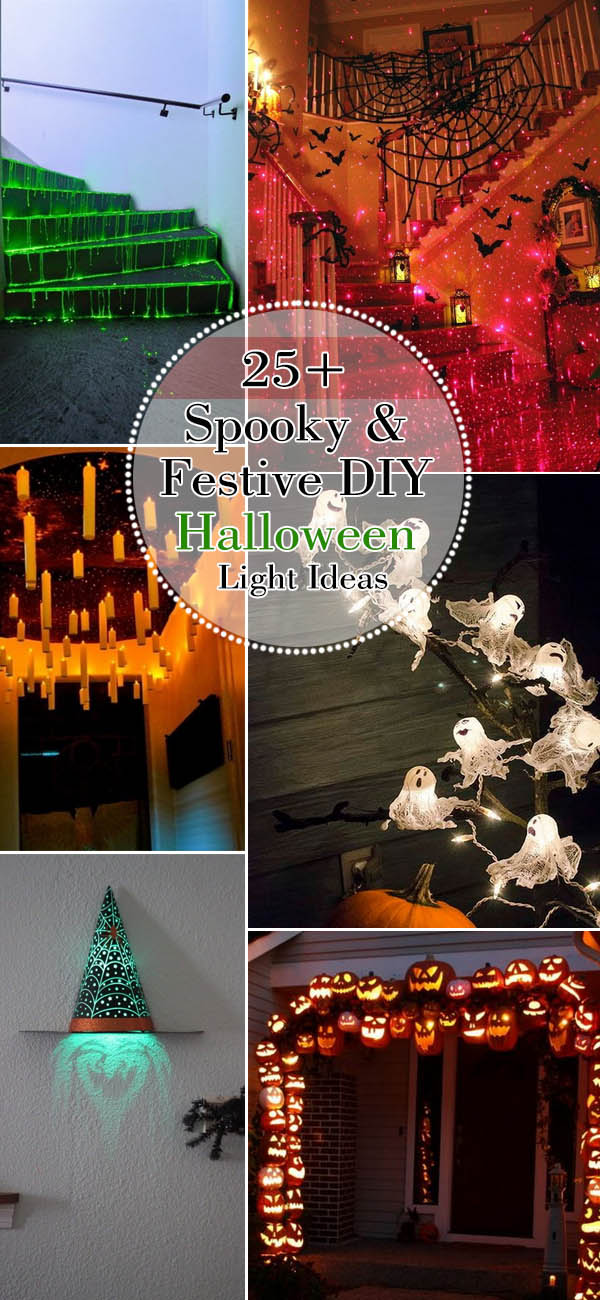 Spooky & Festive DIY Halloween Light Ideas. Great ways to transform your home into a haunted and entertaining house! 
