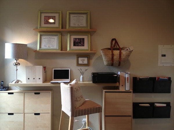 Minimalist Floating Home Office Desk. See more directions 