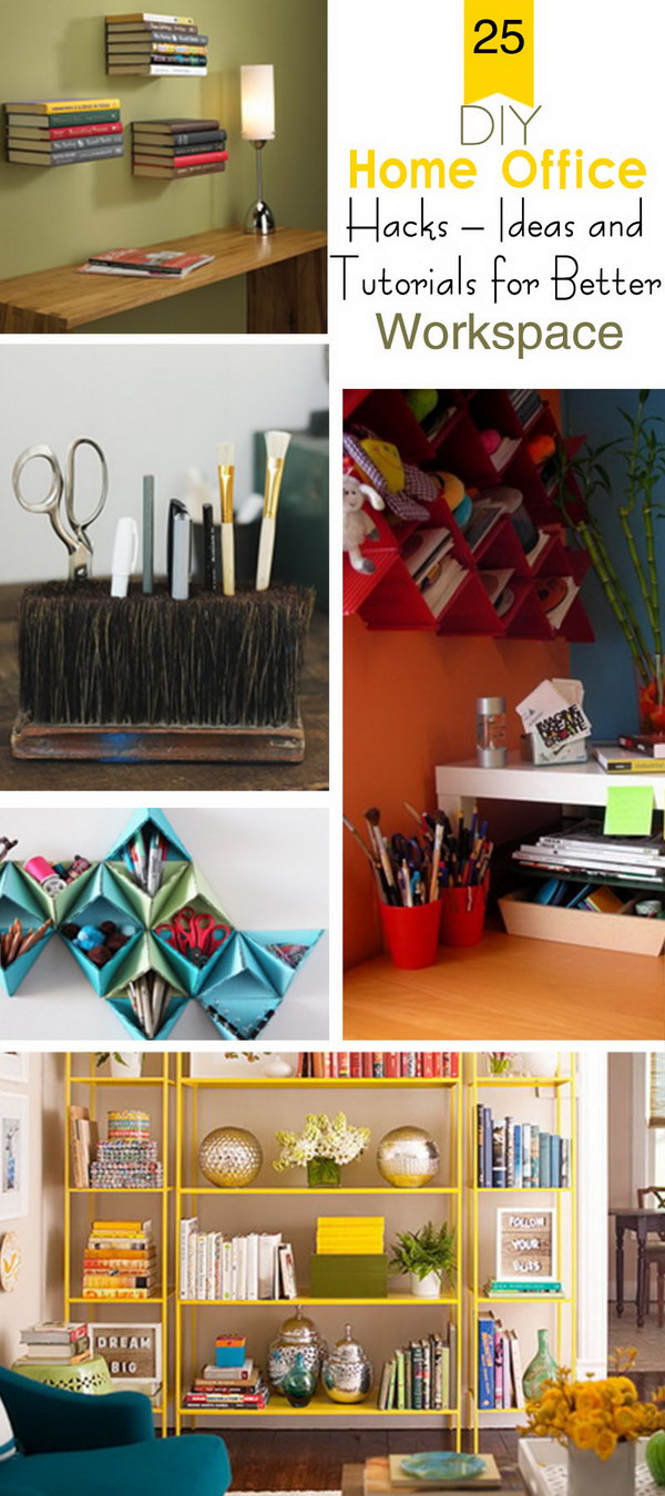 25 DIY Home Office Hacks - Ideas and Tutorials for Better Workspace