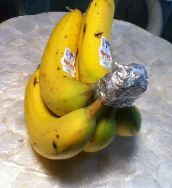 Wrap the crown of a bunch of bananas with plastic wrap. They’ll keep for 3 5 days longer than usual. 