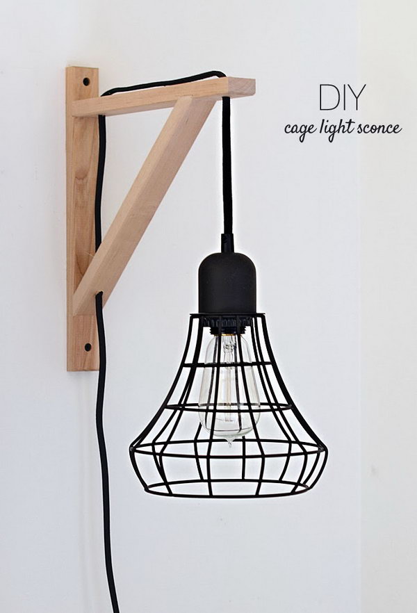 Cage Light Sconces.  Check out the directions 