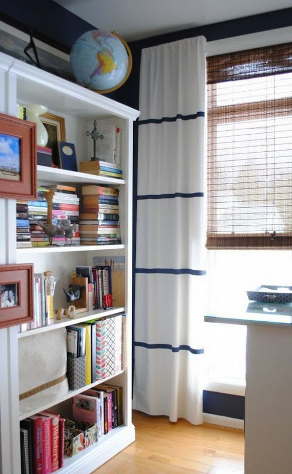 Adding Sleek Stripes to White IKEA Curtains. Get the directions 