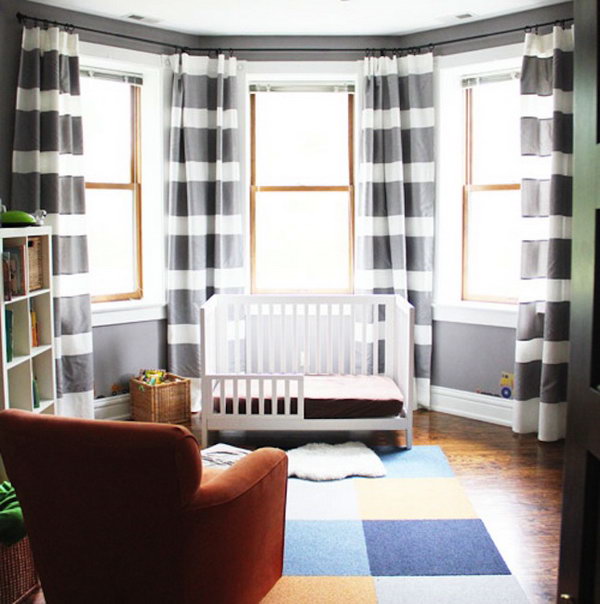 Horizontal Striped Curtains. Get the tutorial 