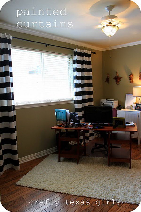 Bold Striped Curtains. Get the tutorial 