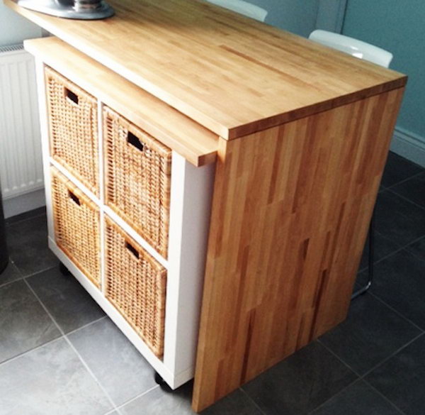 DIY Kitchen Island with an EXPEDIT Bookshelf. Get the full direction  