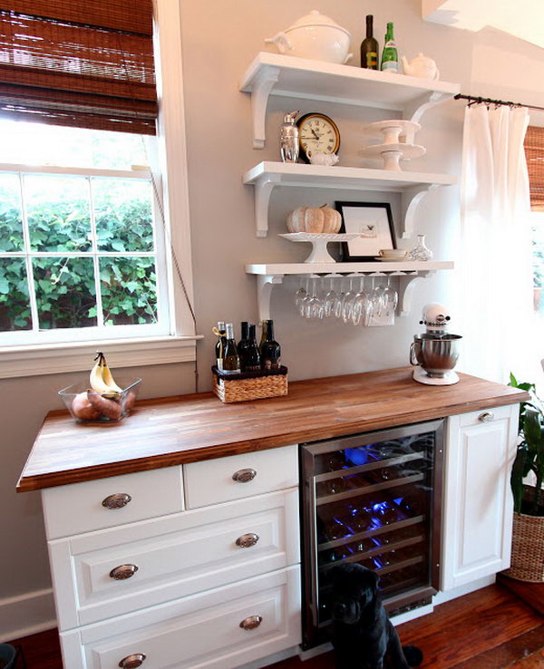  DIY Wine Bar. Get the tutorial 