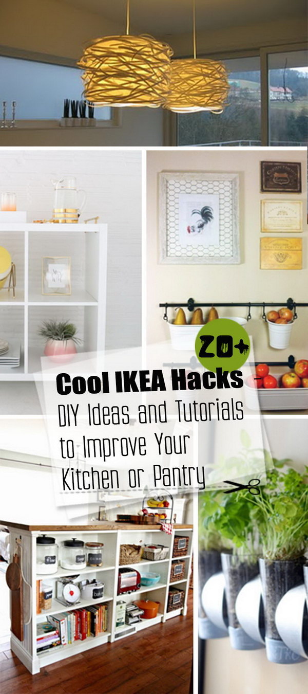 Cool IKEA Hacks · DIY Ideas and Tutorials to Improve Your Kitchen or Pantry! 