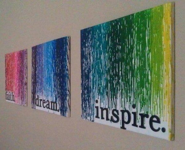 Quotes Melted Crayon Art. 