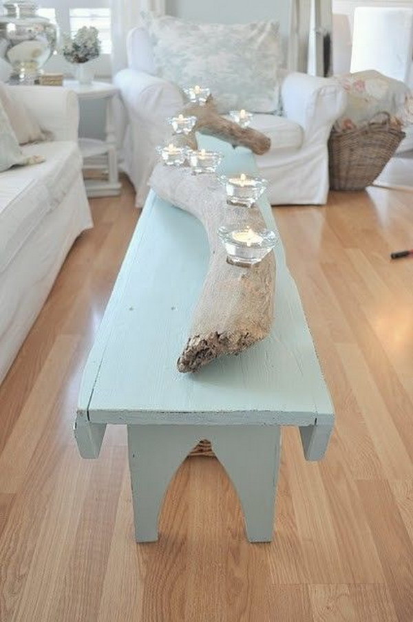 DIY Driftwood Candle Holder 