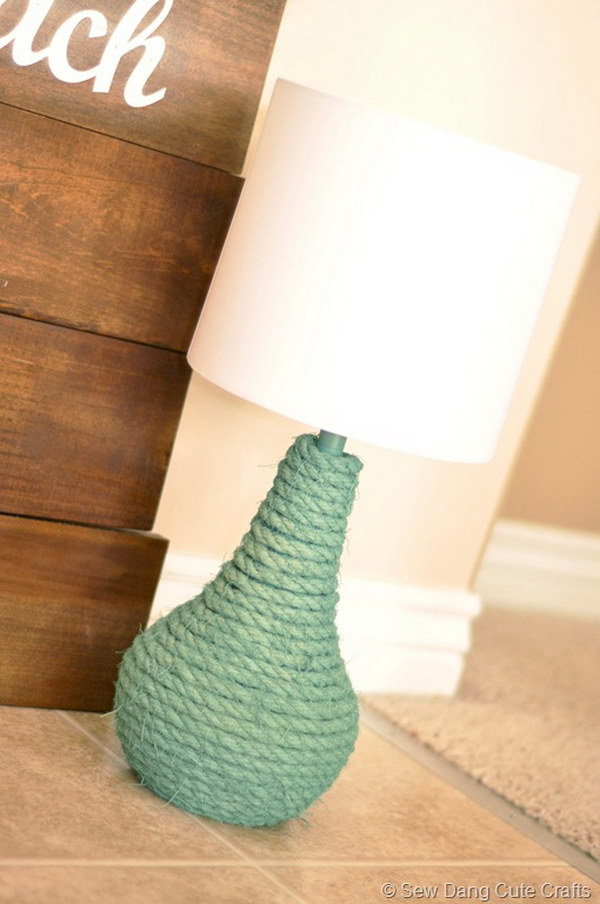 DIY Jaded Rope Lamp Tutorial 