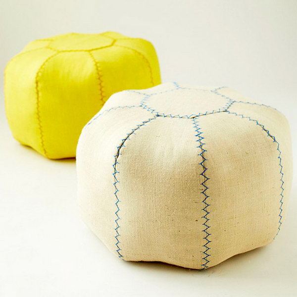 Sewing Floor Pouf. Get the directions 