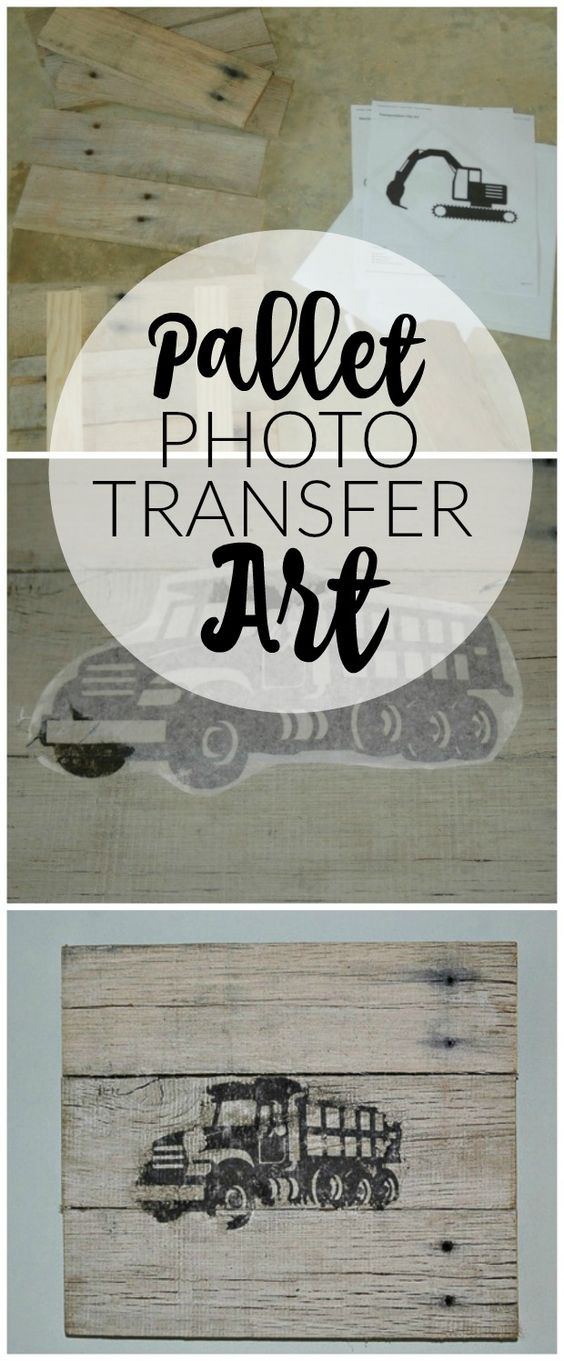 Turn Pallets Into The Perfect Wall Decor With This Easy Photo Transfer Method. 