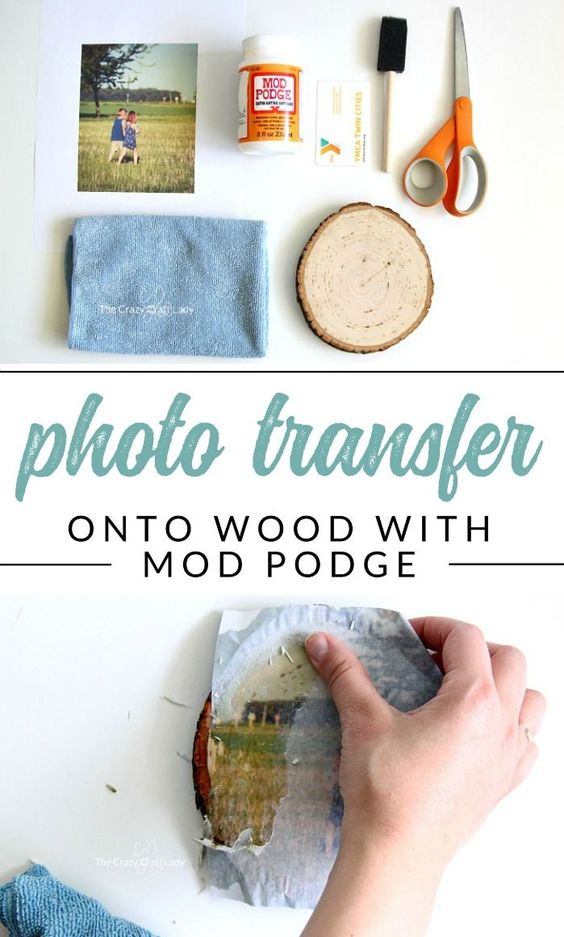 Wood Photo Transfer Using Mod Podge. 