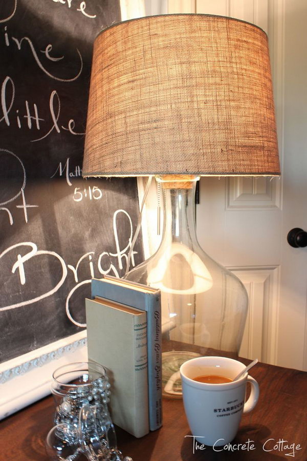 Glass Bottle Lamp - DIY Pottery Barn Knock Off